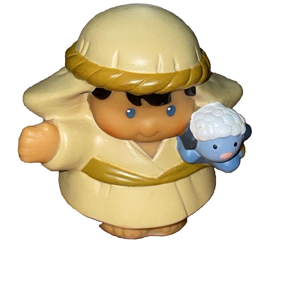 Fishe-Price Little People Nativity Shepherd Boy Holding Sheep 2008 N4630 W6146